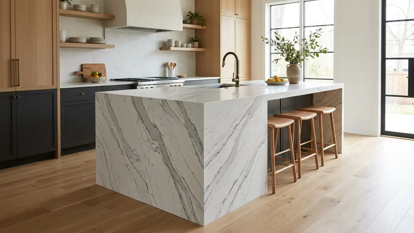 Waterfall Edges and Custom Edge Profiles in Nashville and Middle Tennessee